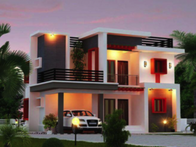 Hiện đại trong thiết kế nhà phố 2 tầng 1 tum